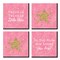 Big Dot of Happiness Pink Twinkle Twinkle Little Star - Kids Room, Nursery & Home Decor - 11 x 11 inches Wall Art - Set of 4 Prints for baby's room